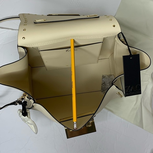 Zac Zac Posen Earth Pearls Top Handle Leather Bag - Picture 9 of 12